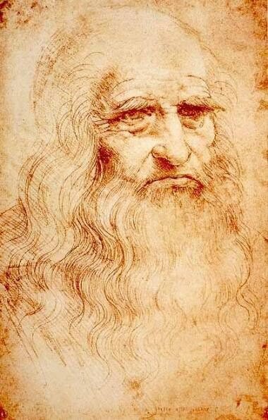Autoritratto di Leonardo da Vinci, disegno a sanguigna (Torino, Biblioteca Reale)