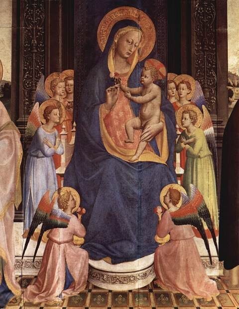 I santi in paradiso dipinti dal Beato Angelico