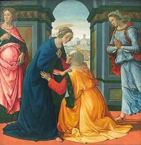 Maria visita la cugina Elisabetta, dipinto del Ghirlandaio